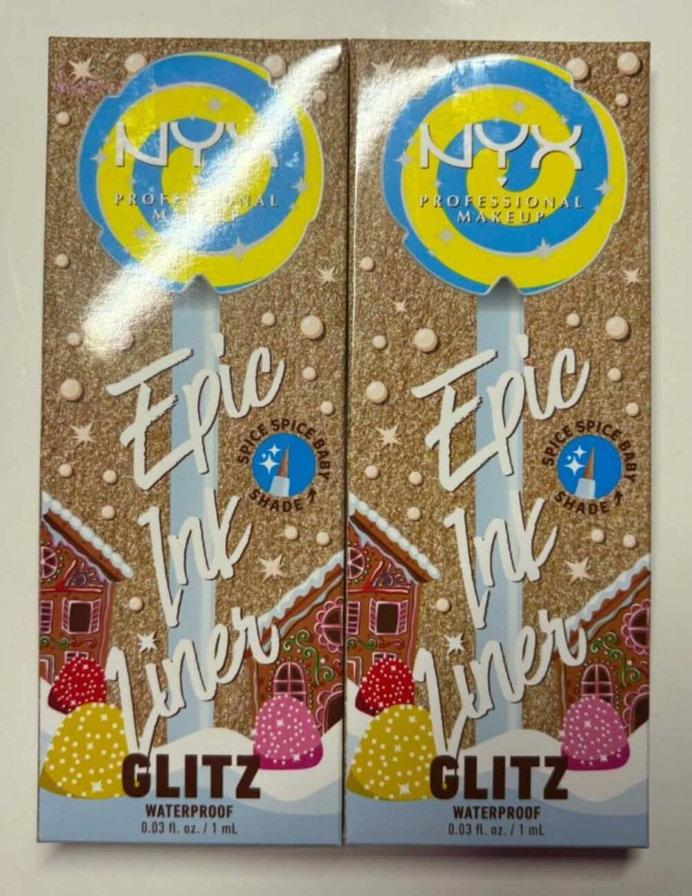 NYX Epic Ink Eyeliner Spice Spice Baby H25EIL01 Waterproof Liner Lot of 2